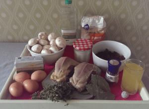 Igredienten duivenpastei